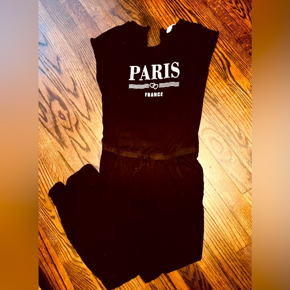 Girls Black Paris Jumper